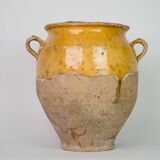 Yellow South-West confit pot, glazed terracotta