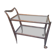 Wooden Trolley with Glass Shelves and Wheels from de Baggis, 1950s