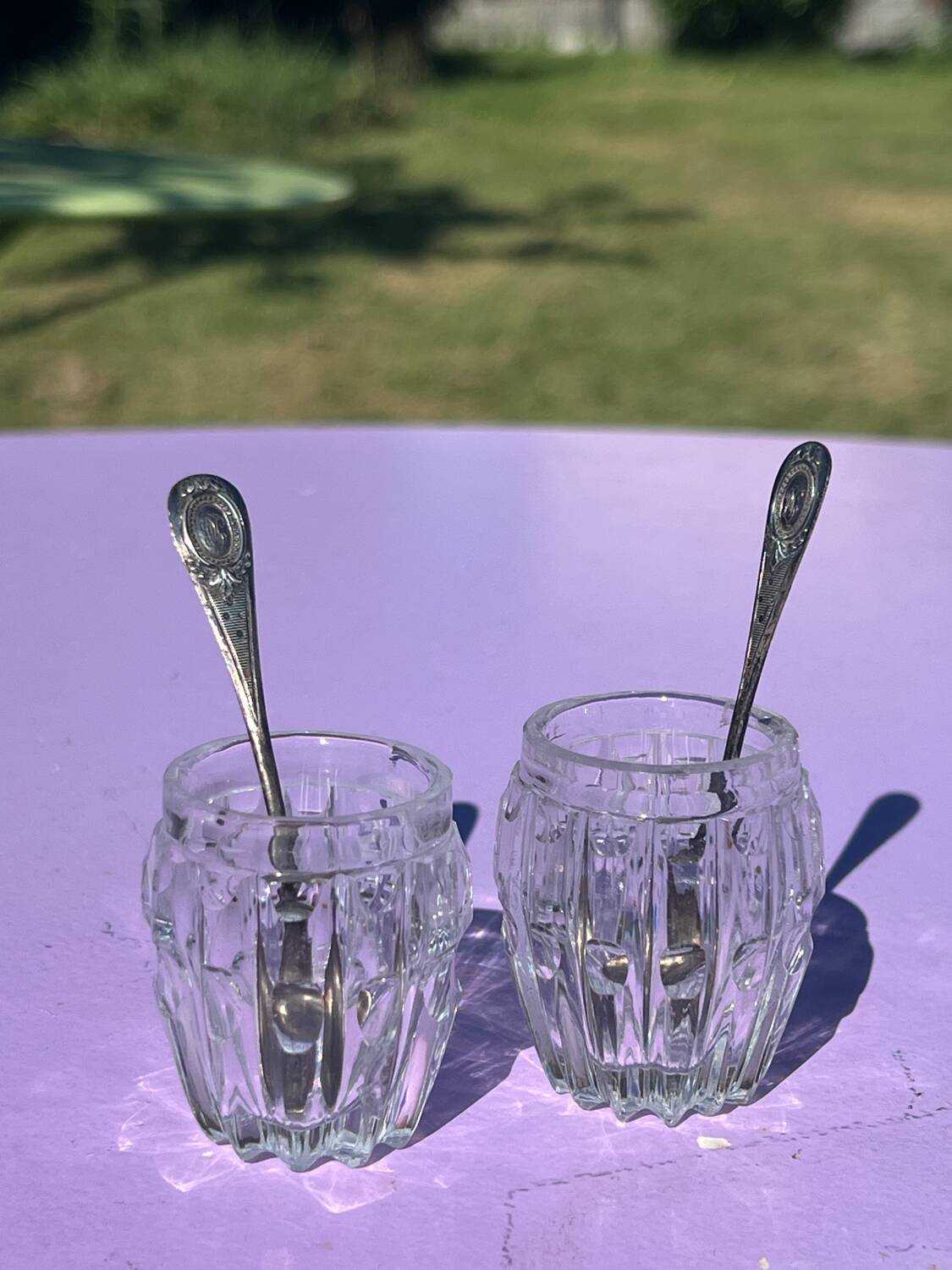 Crystal salt and pepper shakers