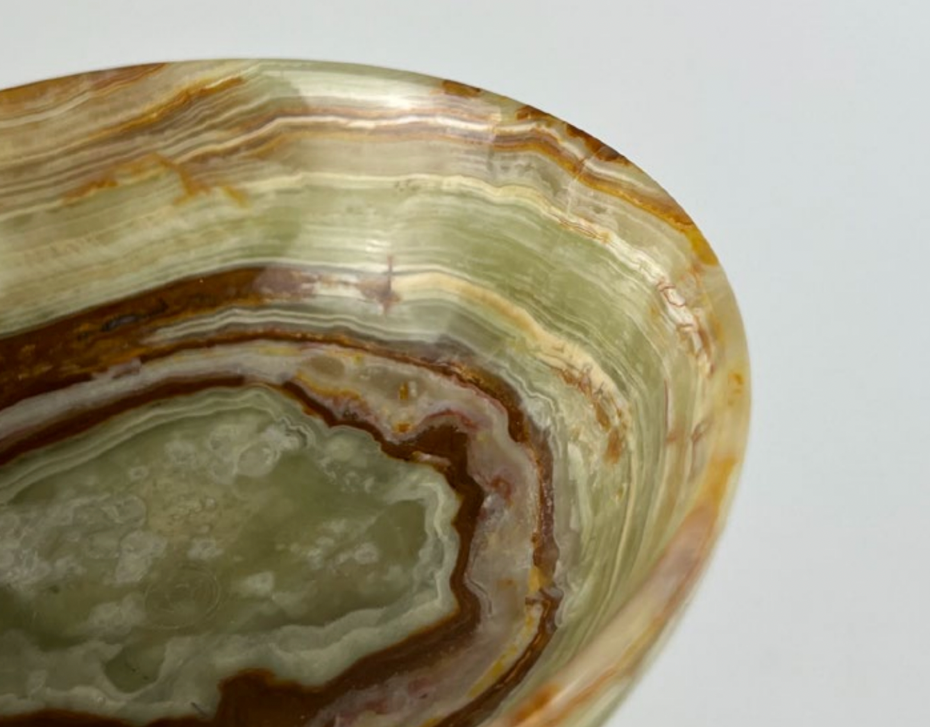 Vintage green onyx bowl