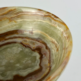 Vintage green onyx bowl
