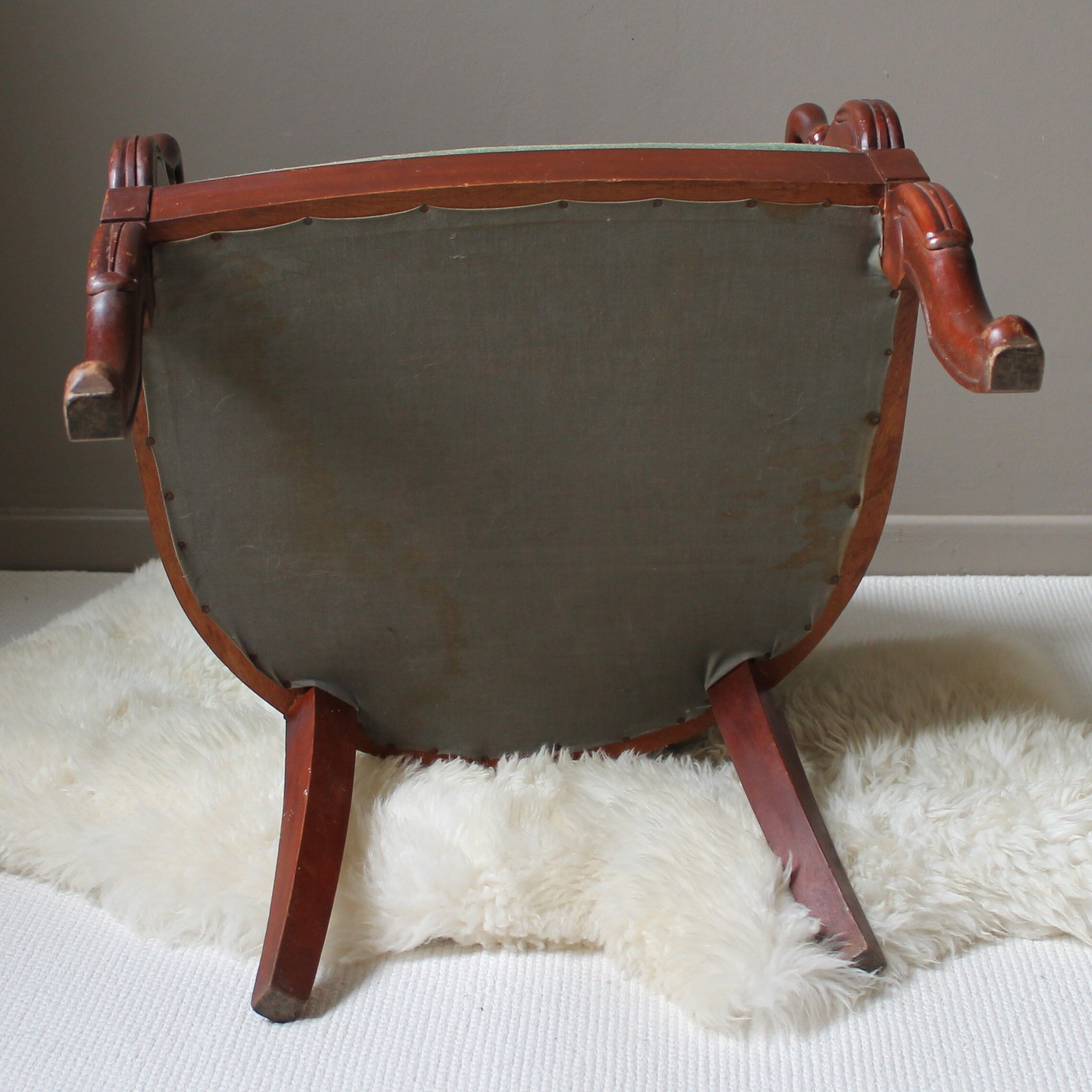 Bergère style restauration en acajou