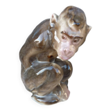 Porcelain monkey old animal statuette Germany? coppenhagen?