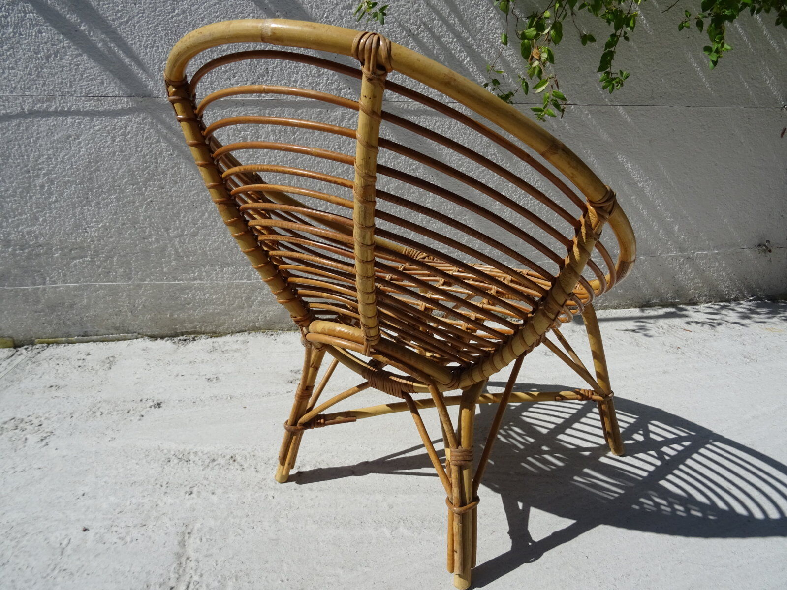 Rattan chair basket