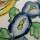 Longwy earthenware basket decorated Marseille around 1930