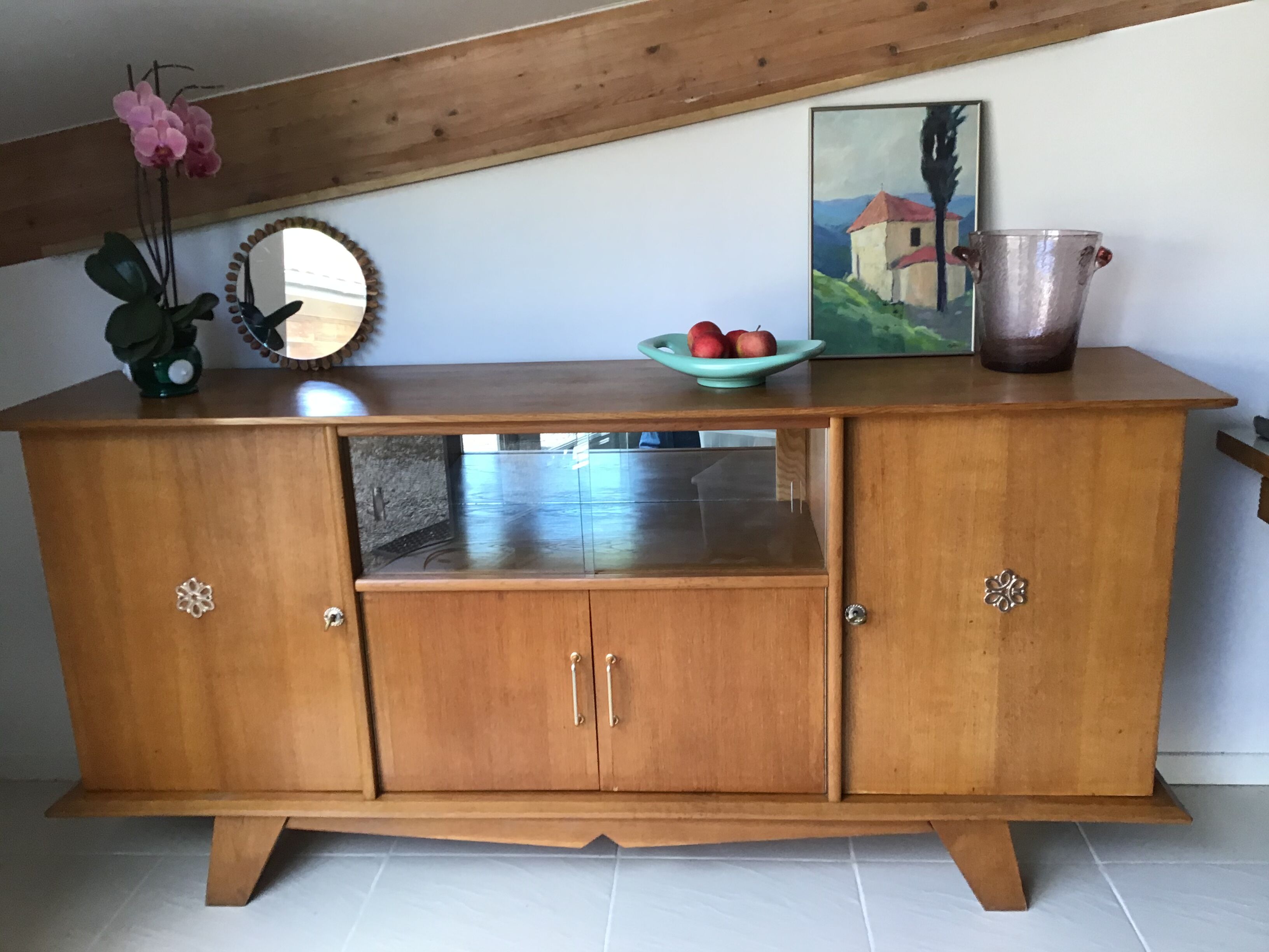 4-door oak sideboard