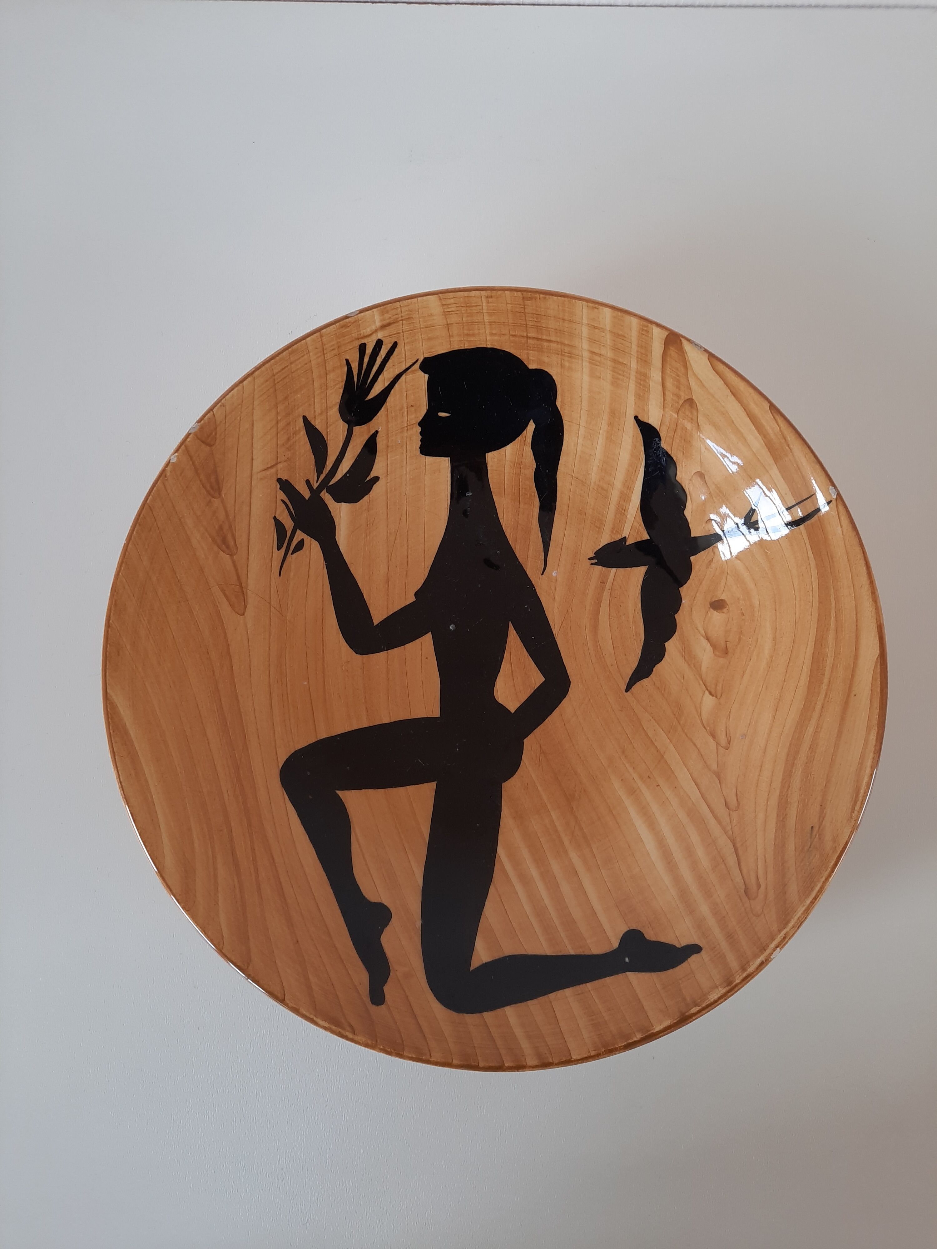 Plate in vallauris by Grandjean Jourdan