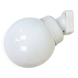 Vintage White Porcelain Wall Light with Milk Glass, 1960s