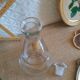 Luxhem glass carafe with vintage gold trim