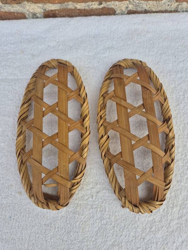 Paire de petites corbeilles panières bambou