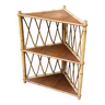 Rattan corner shelf