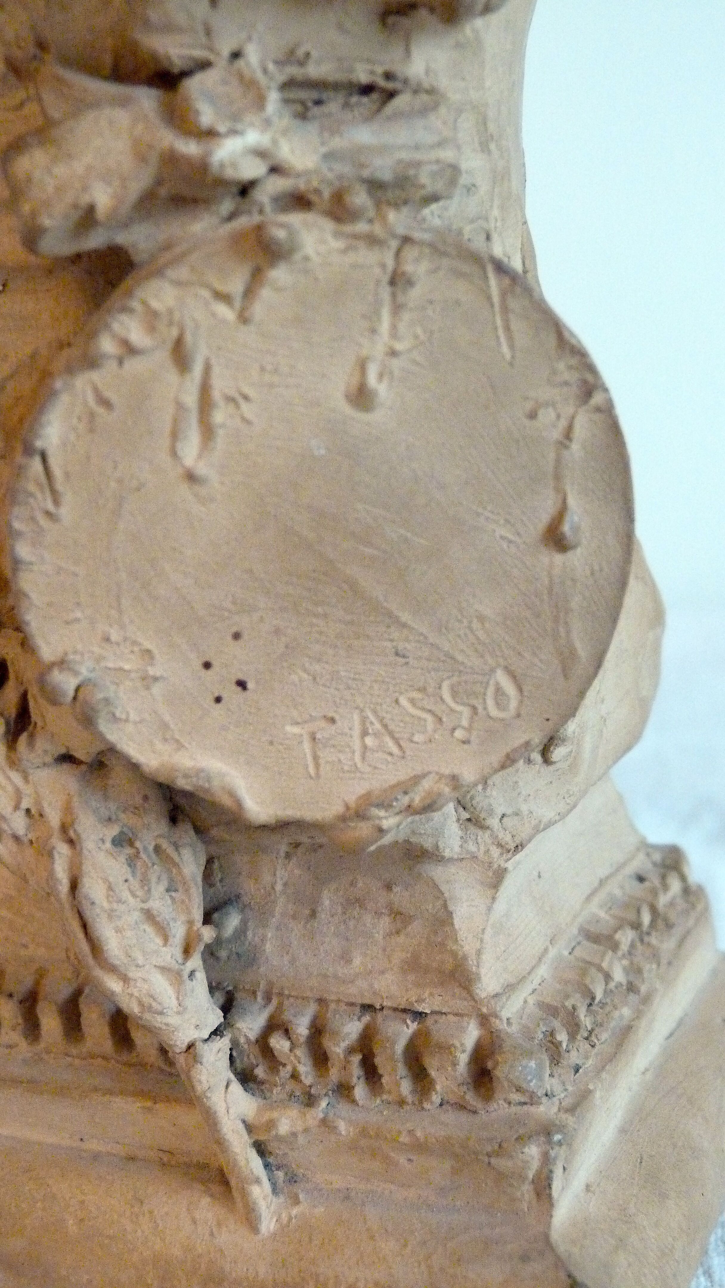 Terracotta bust of a woman signed Torcuato Tasso Y Nadal