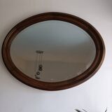 Miroir ancien ovale biseauté