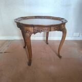 Regency round wooden coffee table
