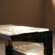 Illuminated side table in wrought iron, France, circa 1970.