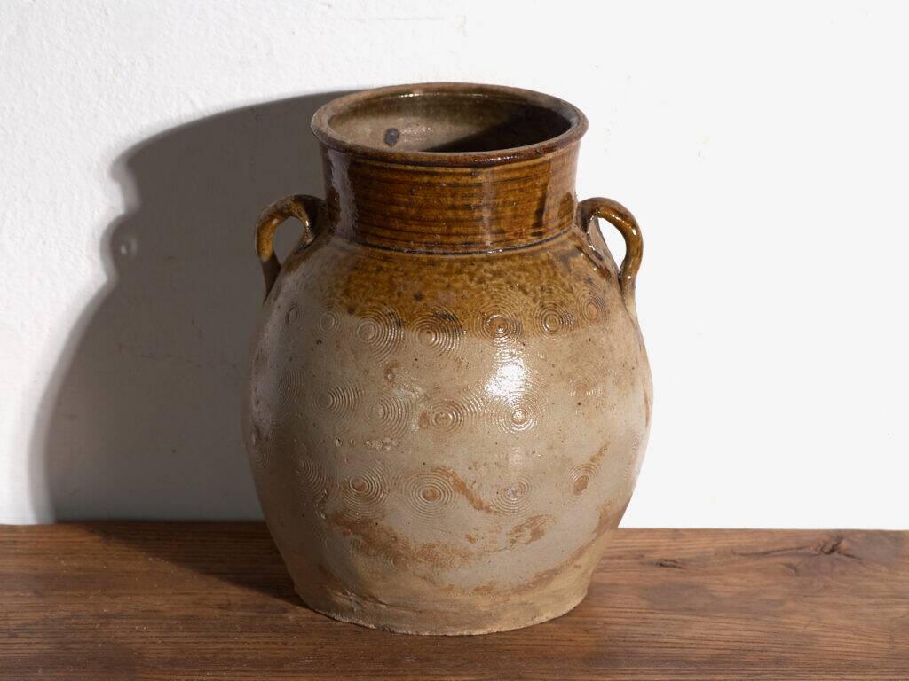 Vase ancien chinois en grès émaillé – Chine, vers 1900