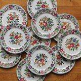 11 dessert plates or Rusticana bread plates in Sarreguemines earthenware