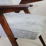 Grey Silver Bunny Armchair by Józef Chierowski, 1970s
