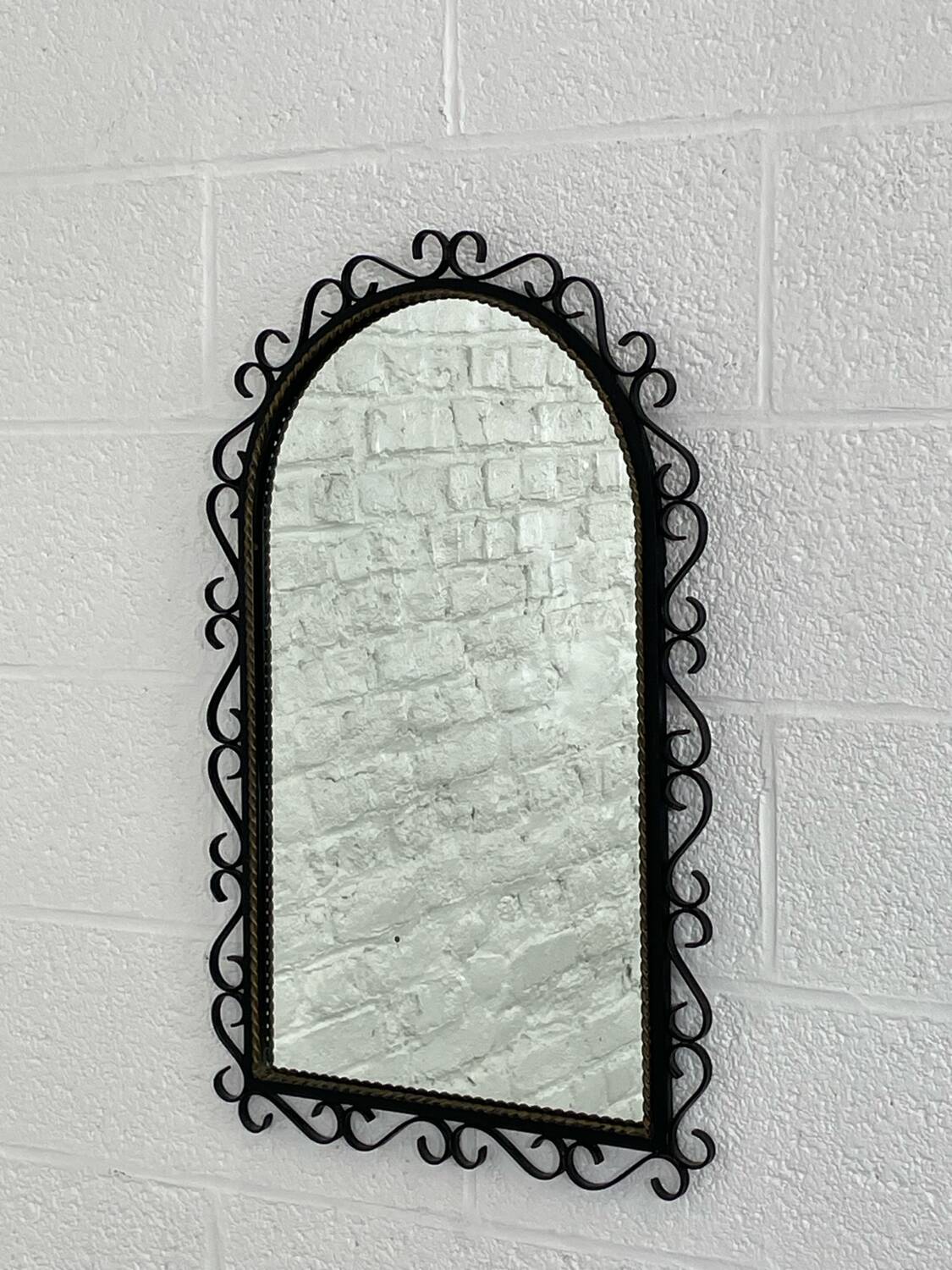 Vintage wrought iron mirror