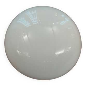 globe en opaline blanche pour plafonnier art déco diamètre 25cm hauteur 11,5cm