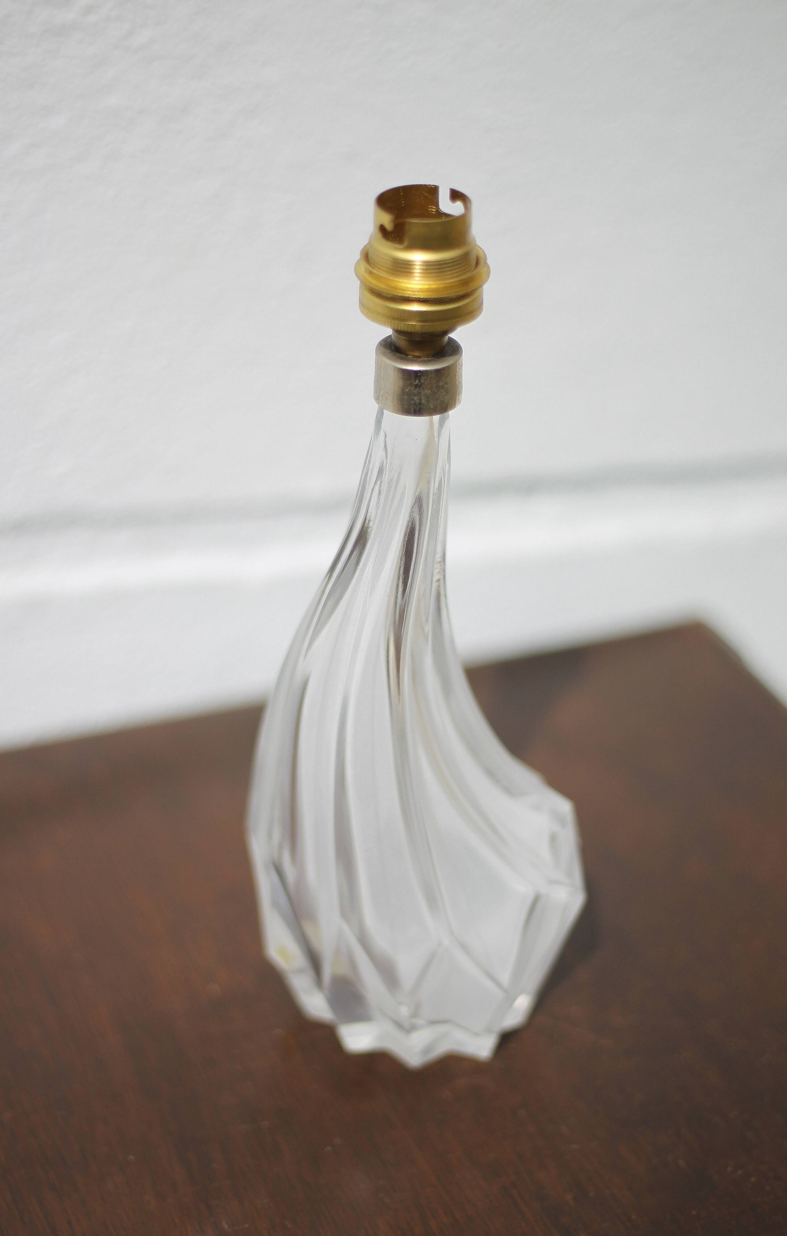 Vintage lamp, crystal lamp, table lamp, bedside lamp, asymmetrical lamp, 50's