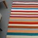 Vintage colourful flat kilim hallway rug 90x306 cm