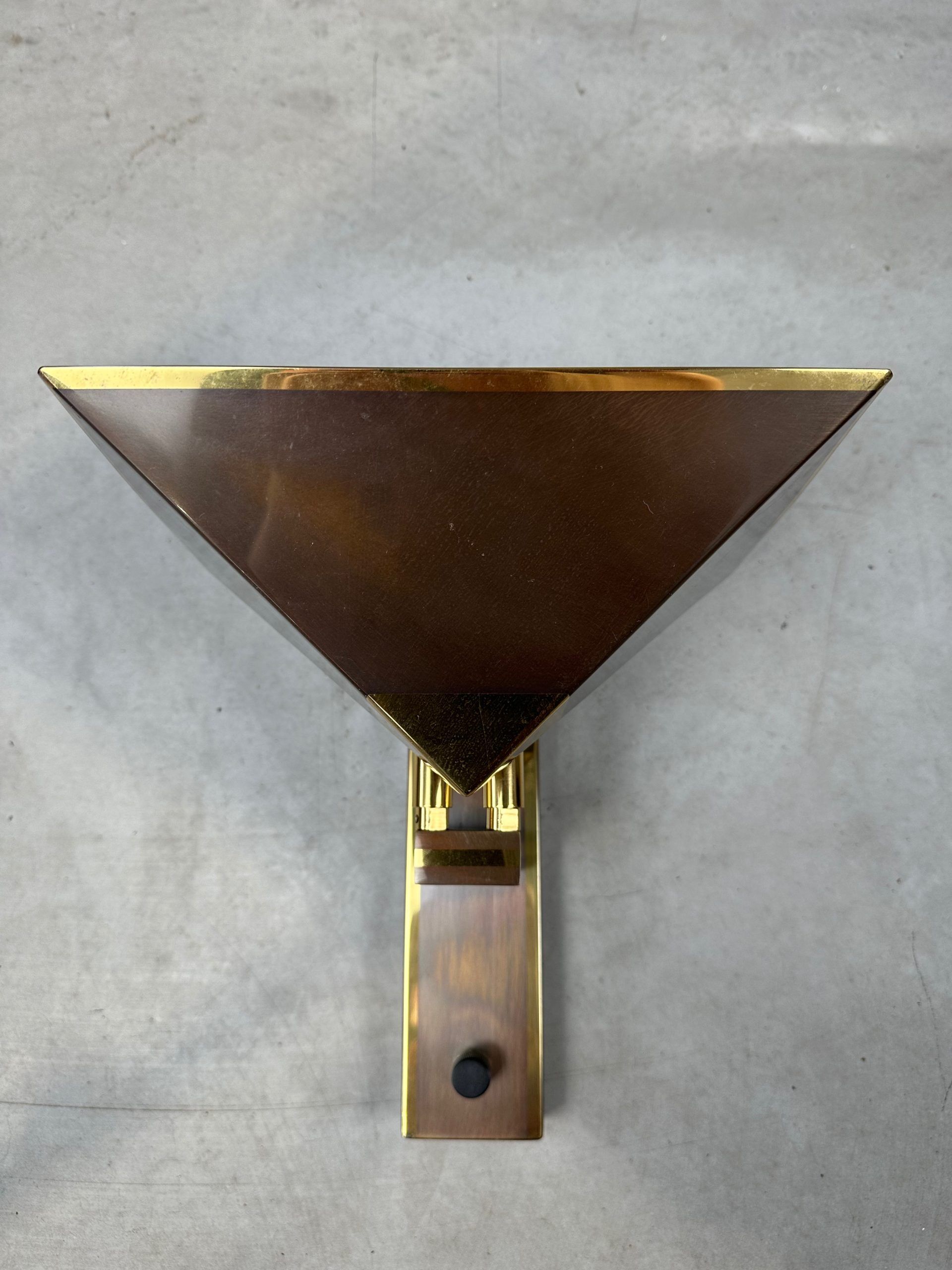 2x Vintage design bronze wall lamps