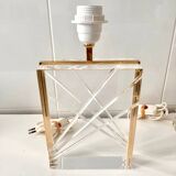 Pair of Lucite and gilt table lamps, Italy 1970