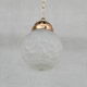 Brass and etched glass french pendant light