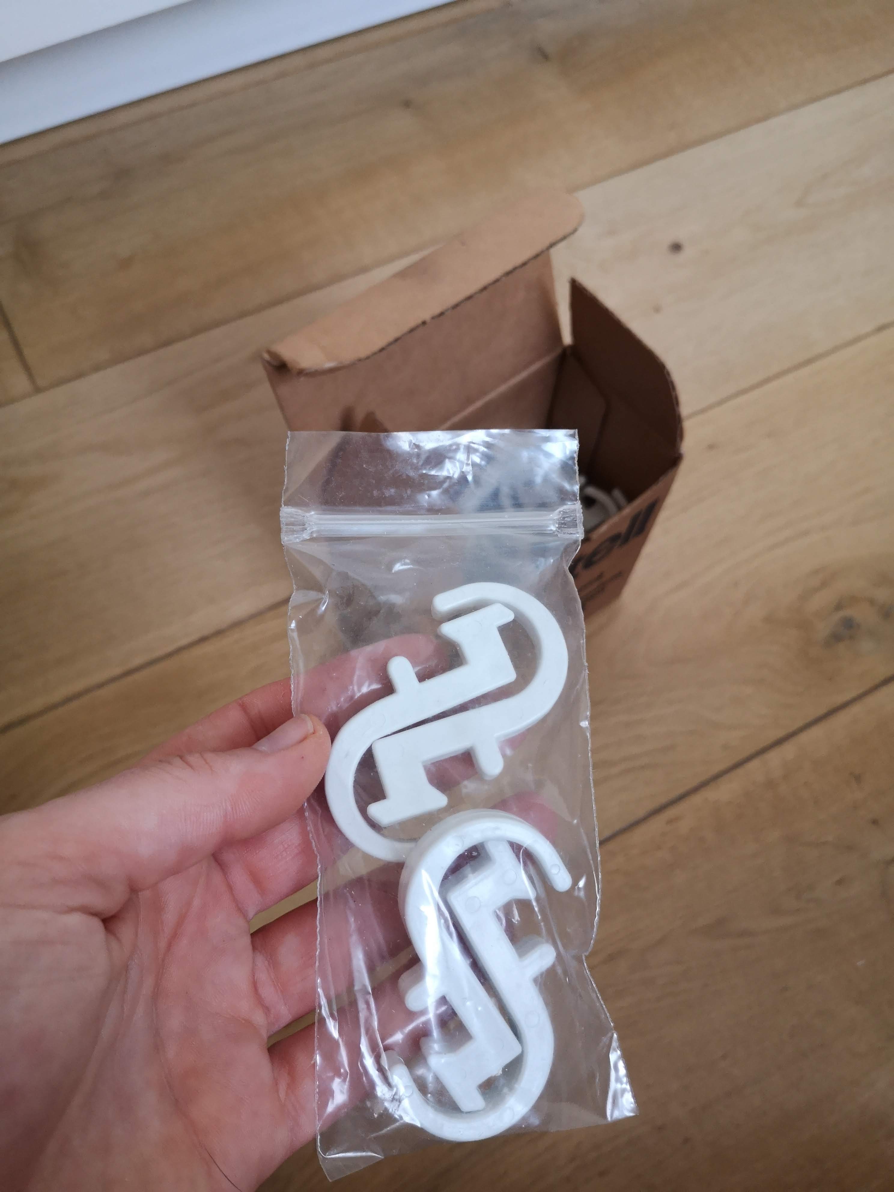 Wall coat rack 2 pads Kartell design vintage plastic white