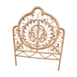 Peacock rattan headboard one person
