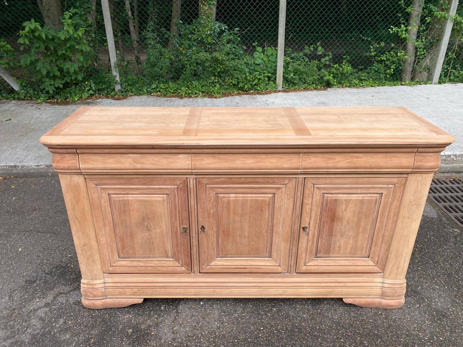 Louis Philippe vintage renovated sideboard in cherry wood.
