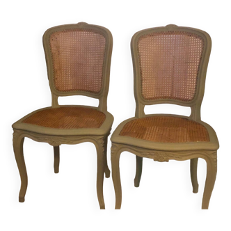 Chaises cannées Louis Xv