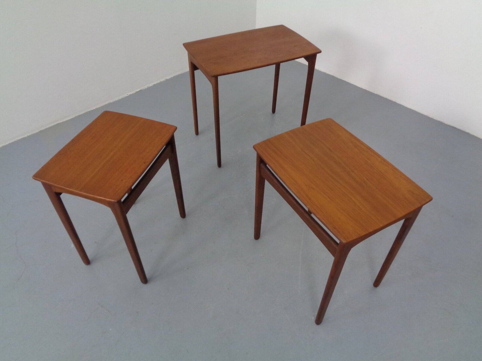 Danish Teak Nesting Tables, 1960s, Set of 3