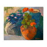 Geraniums by Jean Louis Ollier HST