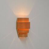 Scandinavian wooden wall lamp in pine veneer, 1960s