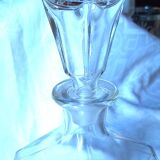 Original square crystal carafe with blue background