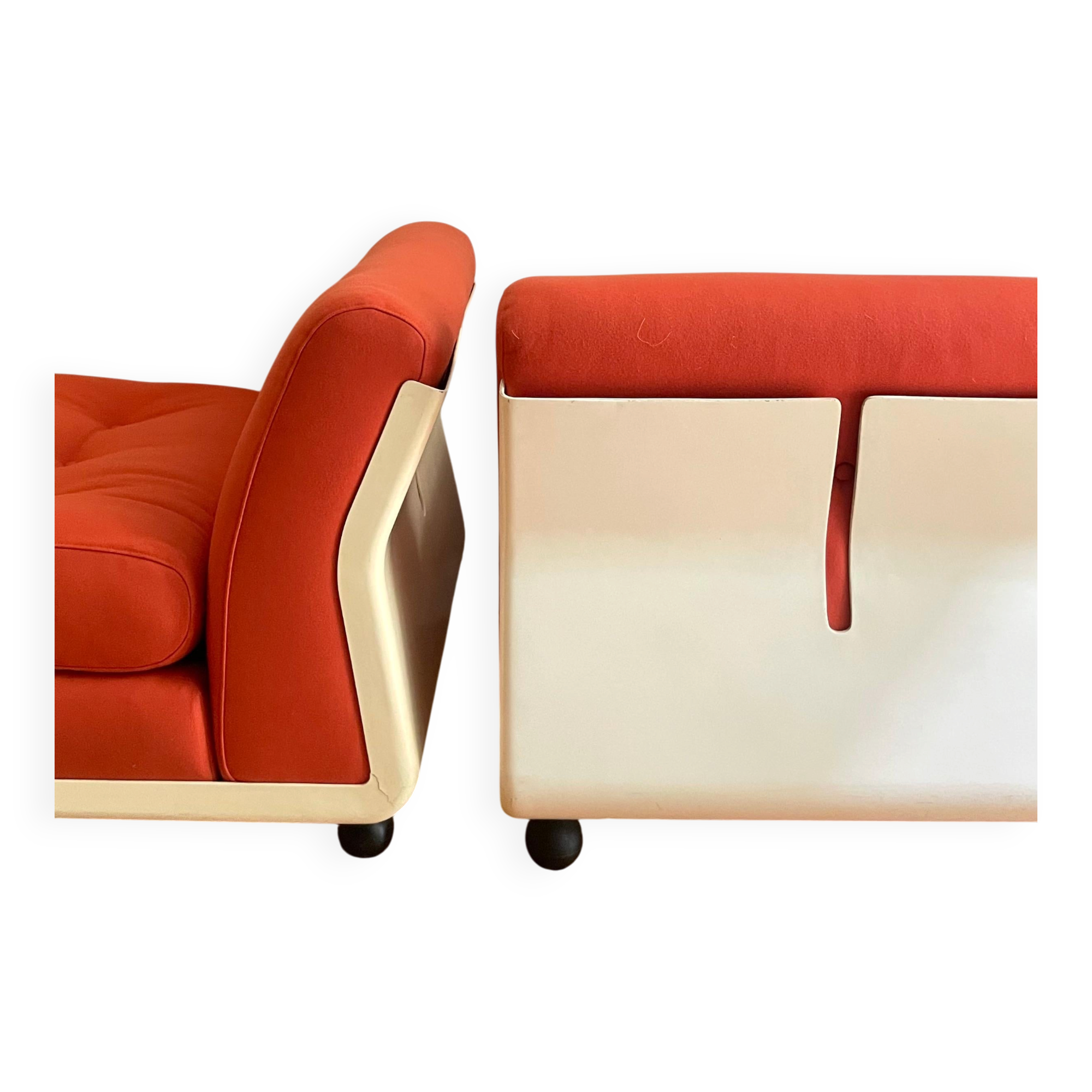 Amanta armchair by Mario Bellini in orange