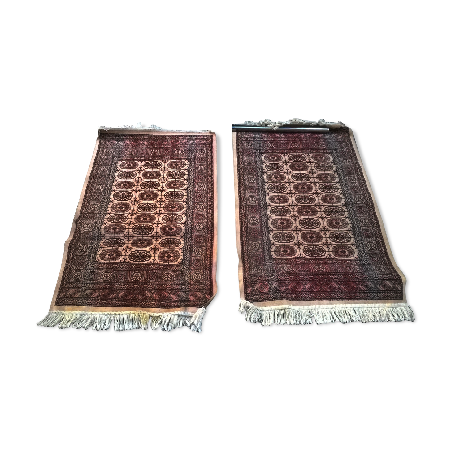 Pair of vintage carpets 112 x 68 cm