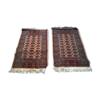 Pair of vintage carpets 112 x 68 cm