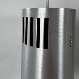 Set of 3 vintage brushed metal pendants, France, 1970.