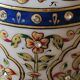 Hindu marble vase with floral decoration and gold leaf, in a box. Height 20 cm.
