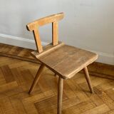 Set of 6 primitive folk art chairs