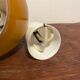 70s pear pendant light brown opaline