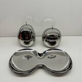 Alessi × sanaa – rare – "fruit basket" sugar bowl & creamer with tray