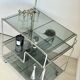 Coffee table / chrome and smoked glass by Max Sauze