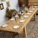 Farmhouse table with 2 extensions