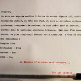 Grey vintage Aeg Olympia typewriter