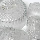 Arcoroc bowl with 6 cups