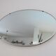 Beveled wall mirror, oval, on wood, with chain Art Deco years 30 40